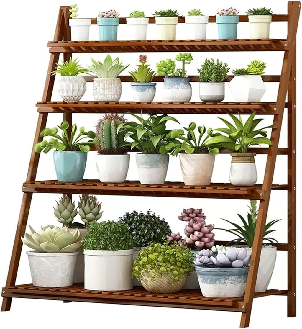 Potting Bench Table,Garden Potting Table, Plant Stands Indoor Outdoor Display Shelf Flower Pot Stand for Living Room Balcony Garden Patio, 100x45x122cm, Brown