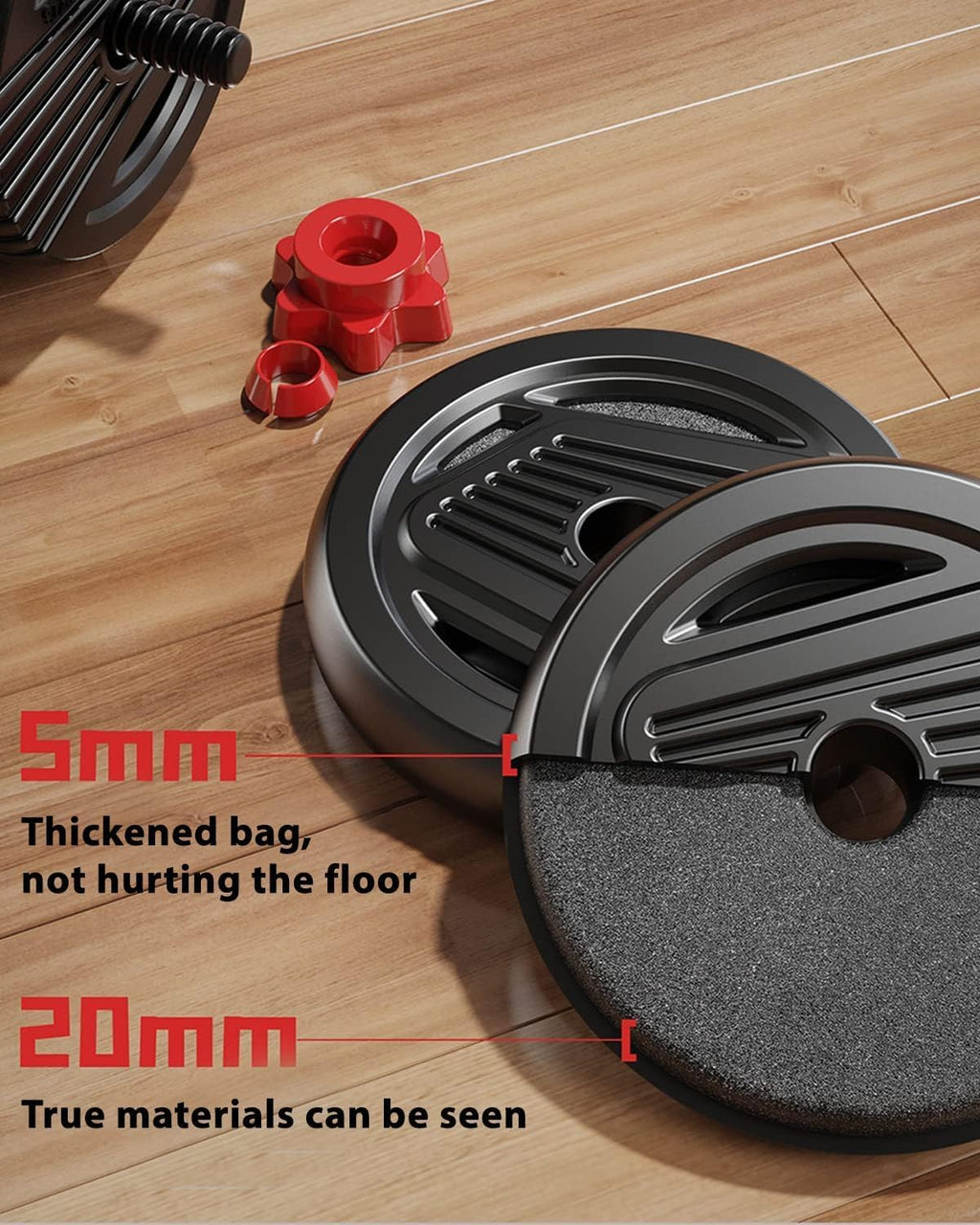 Adjustable Dumbbell Set 20LBS/35LBS/55LB/70LBS/90lbs Free Weights Dumbbells, 4 in 1 Weight Set, Dumbbell, Barbell, Kettlebell, Push-up, Home Gym Fitness Workout Equipment for Men Women