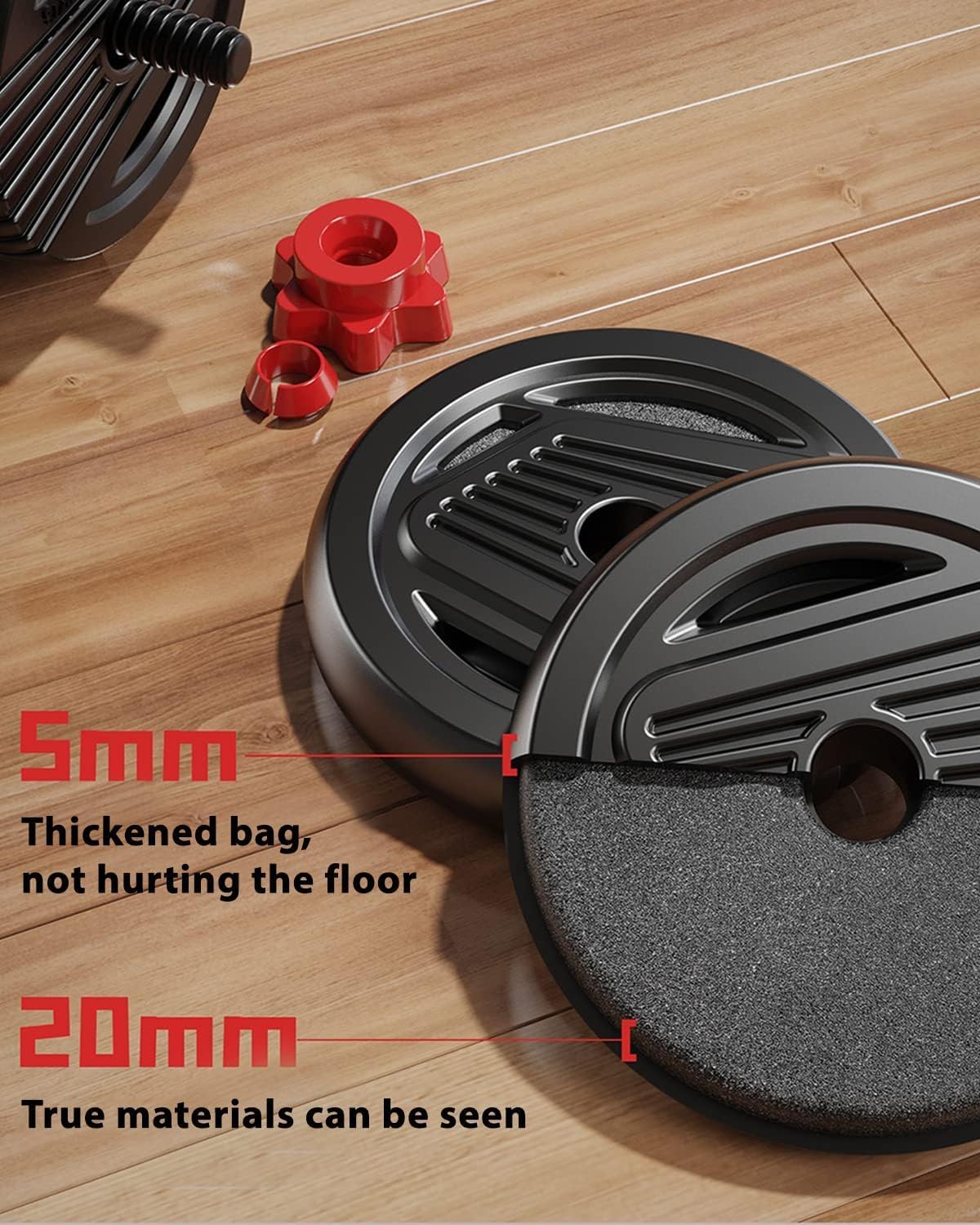 Adjustable Dumbbell Set 20LBS/35LBS/55LB/70LBS/90lbs Free Weights Dumbbells, 4 in 1 Weight Set, Dumbbell, Barbell, Kettlebell, Push-up, Home Gym Fitness Workout Equipment for Men Women