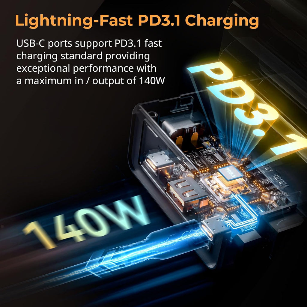 SMALLRIG V Mount Battery VB212, 212Wh / 14400mAh V Mount Battery with 140W Output, 2H Full Charge, with Dual USB-C, D-TAP, DC Port, Smart Digital Display for Video Light, Camera, Camcorder, Monitor