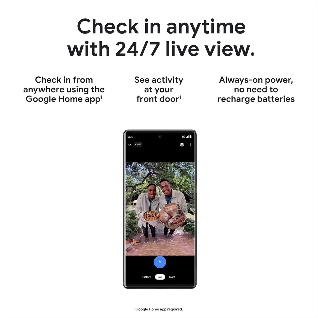 Google Nest Doorbell - (Wired, 2nd Gen) - Wired Video Doorbell Camera - Doorbell Security Camera - Ivy