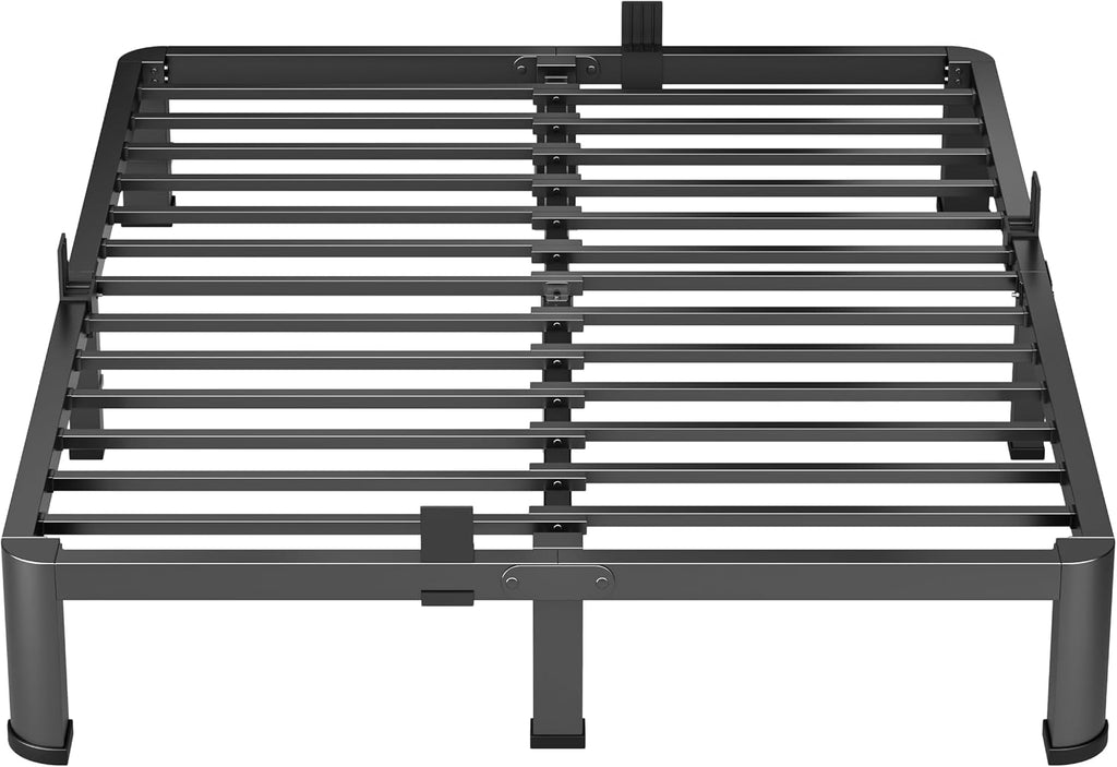 VIPSHOW 7 Inch Full Heavy Duty 3500 lbs Bed Frame with Round-Corner Legs & Anti-Squeak Design – Quick Assembly Metal Platform, No Box Spring Needed