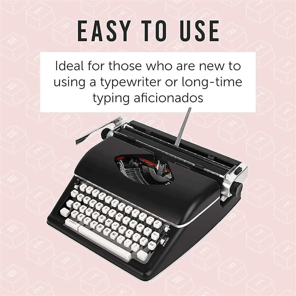 Portable Machinery Word Processing Typewriter, Creative Vintage Typewriterlying, Classic Word Processor for Notes Letters or Creative Writing, Literary Retro Collection Gift