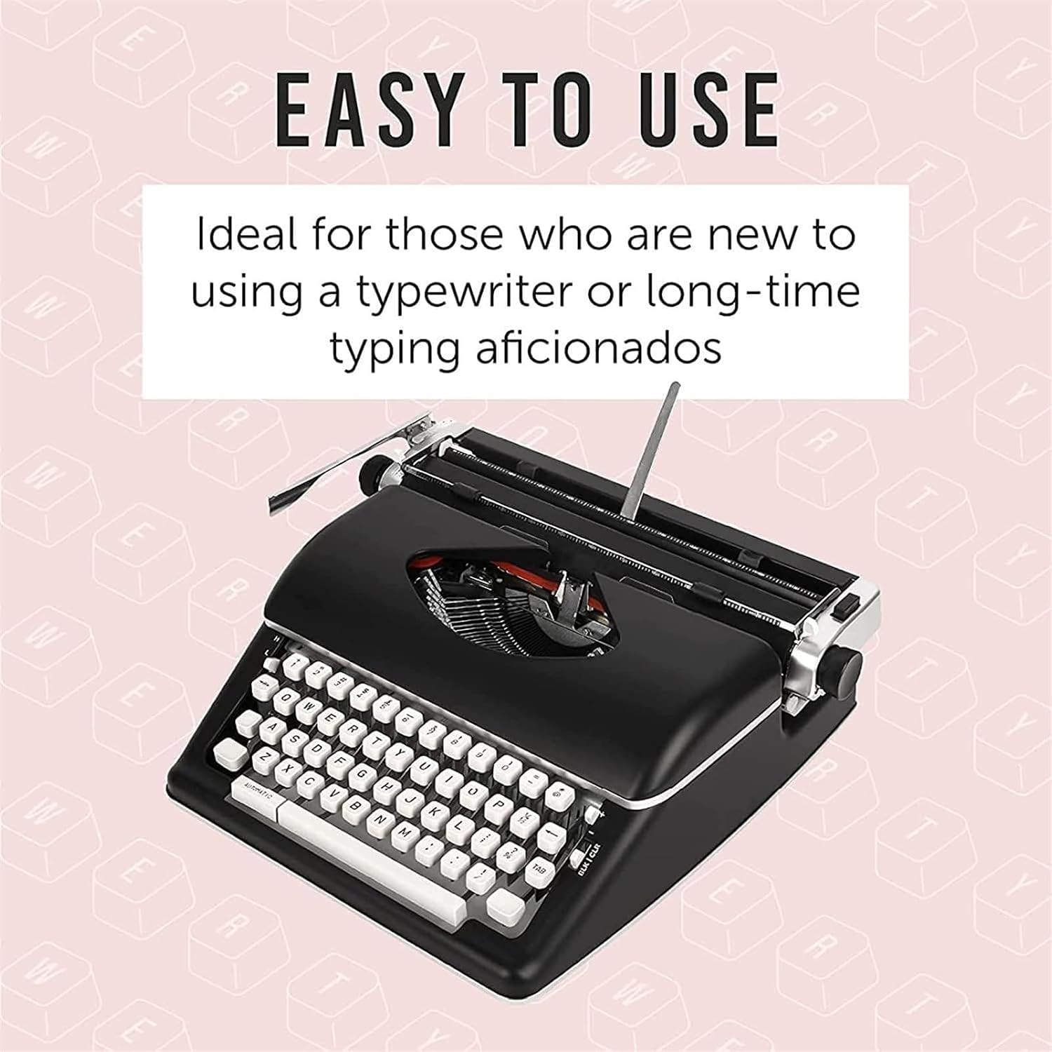 Portable Machinery Word Processing Typewriter, Creative Vintage Typewriterlying, Classic Word Processor for Notes Letters or Creative Writing, Literary Retro Collection Gift