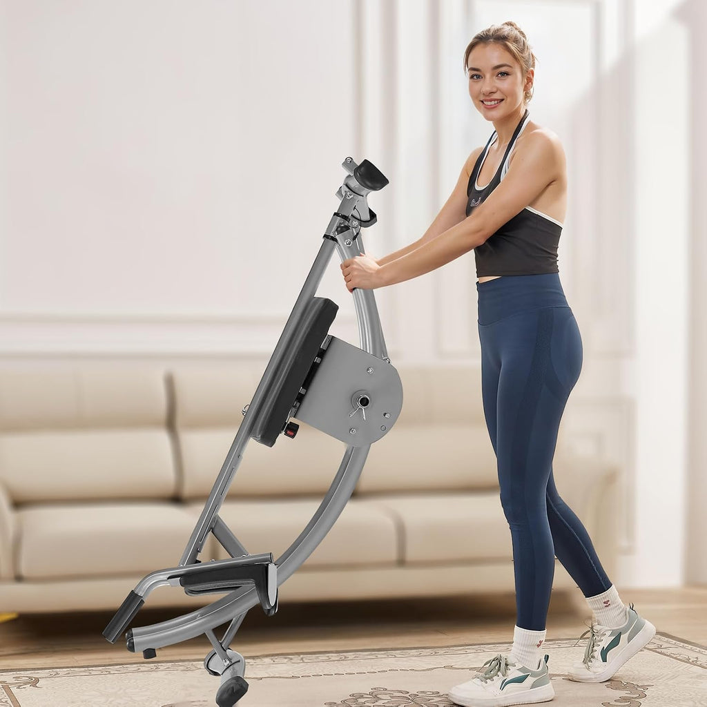 VEVOR AB Workout Machine, Ab Workout Equipment at Home Gym, Core & Abdominal Trainers for Women, 440 lbs Weight Capacity Strength Training Ab Cruncher, Foldable Adjustable Fitness Exerciser