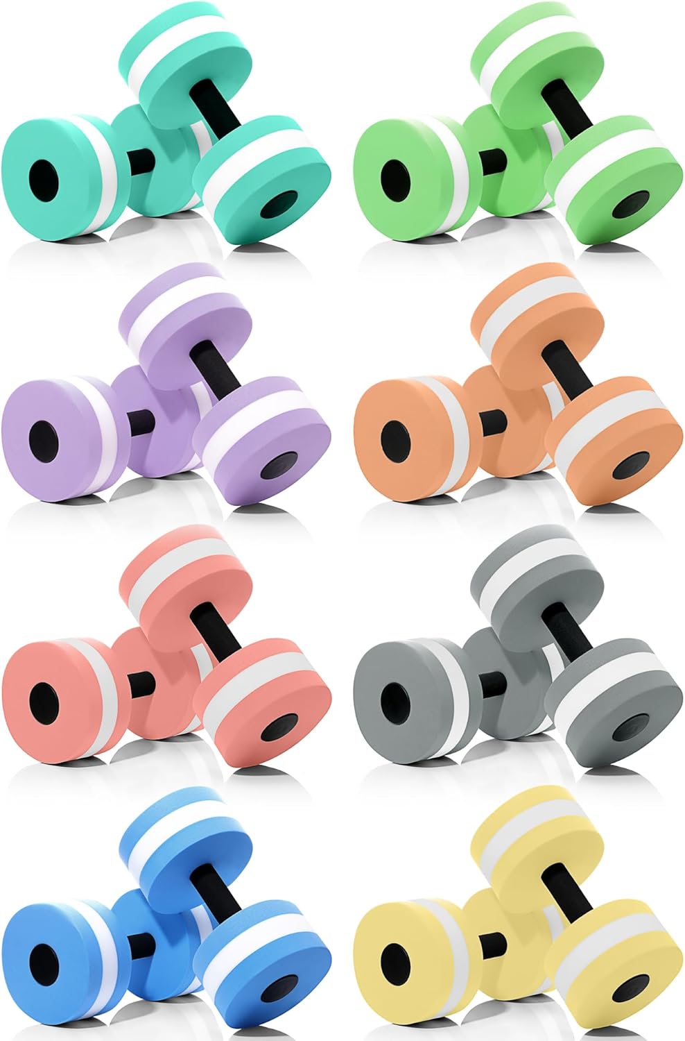 Shappy Water Weight Aquatic Exercise Dumbbells for Pool Macaron Color Aerobics Equipment EVA Foam Dumbbells Aquatic Exercise Equipment Hand Bar