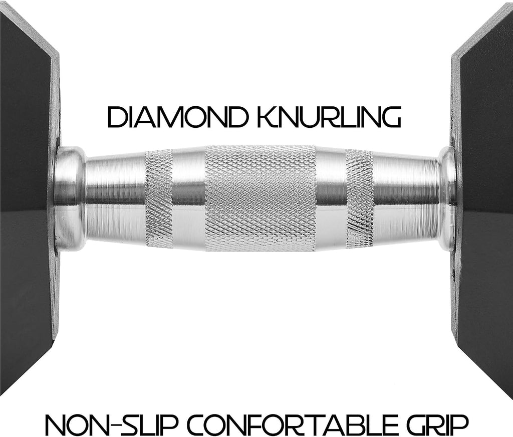 Philosophy Gym Rubber Coated Hex Dumbbell Hand Weights, Pairs