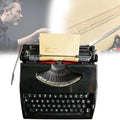 Classic Portable Manual Typewriter, Typewriter Model, Typewriter Model, Old Fashioned Retro Literary Present Normal Use, Easy Setup, Great Present for Writers and Authors - Great for Writers,White