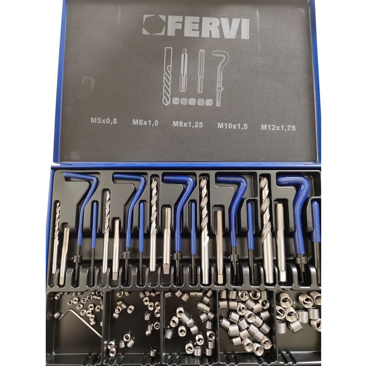 HHIP 1011-0051 M5-M12 132 Piece Helical S.T.I. Master Thread Repair Kit