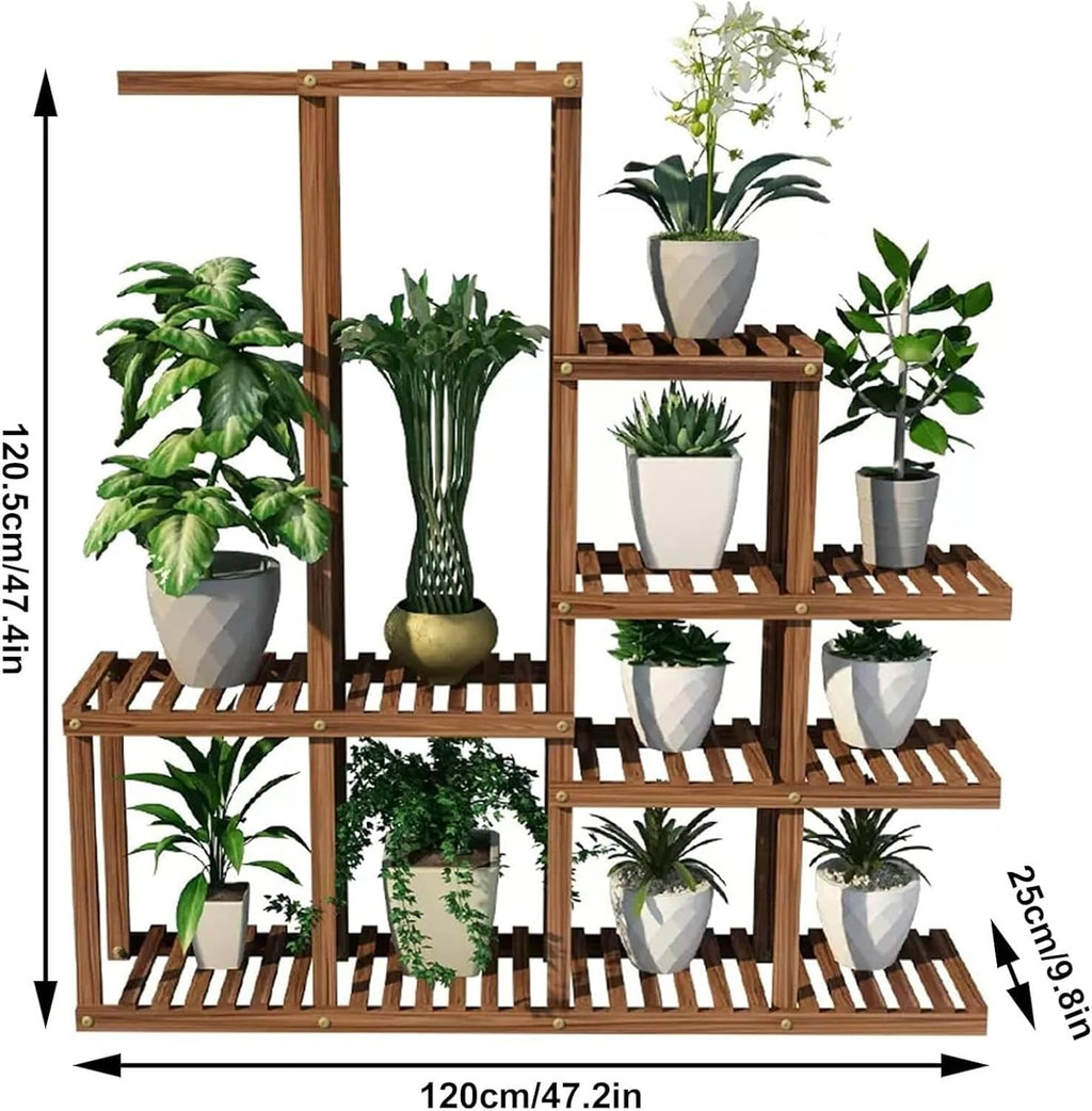 Potting Bench Table,Garden Potting Table, Plant Stand Indoor Outdoor 6 Tiers Ladder Plant Holder Table Plant Pot Stand for Window Plant Shelf Indoor Garden Balcony Home Decor Living Room Bedroom