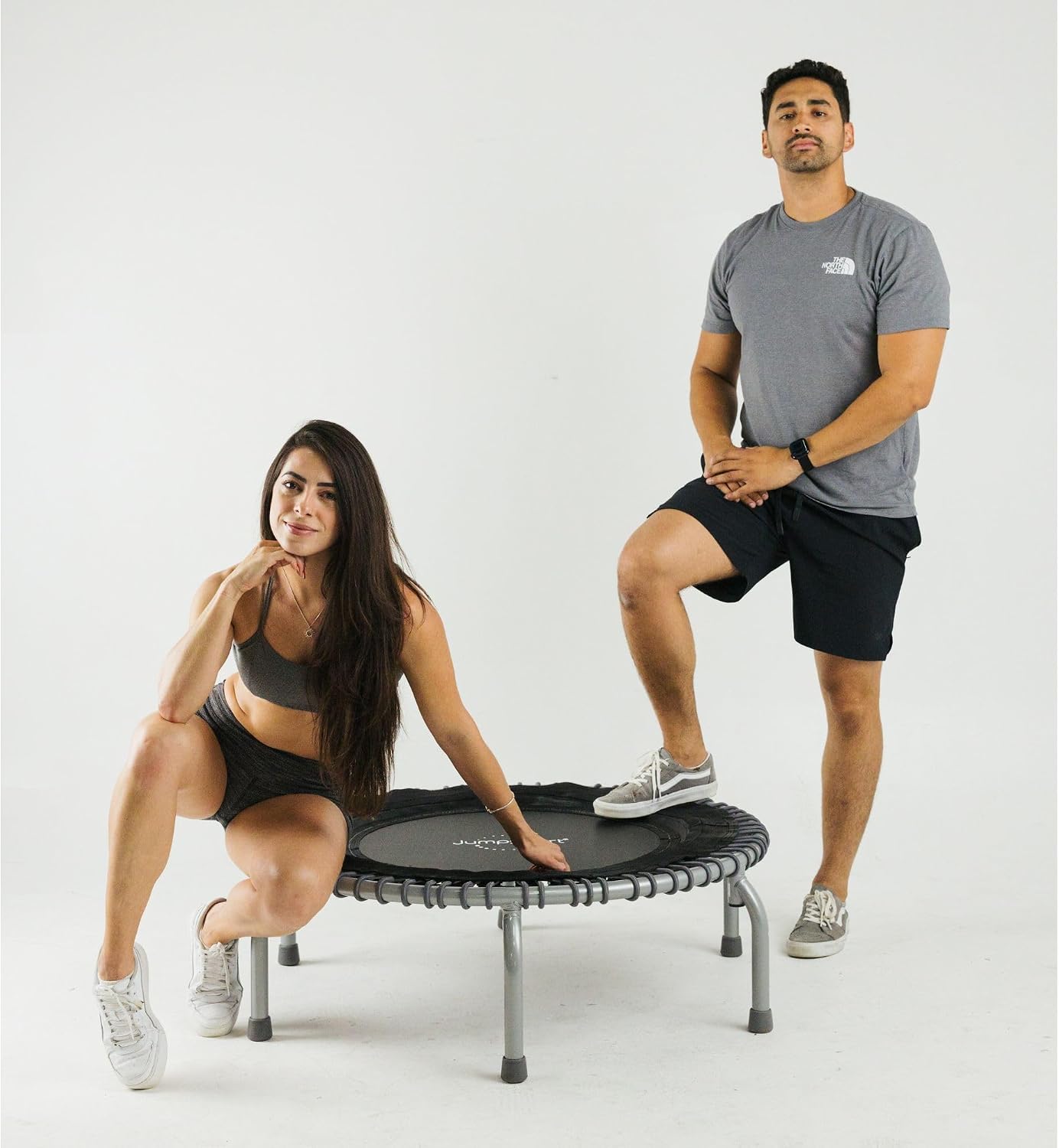 JumpSport 350 PRO 39 Inch Fitness Trampoline Indoor Rebounder Cardio Workout Equipment 300 lb Capacity