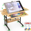 Wooden Puzzle Table with Storage for 300-1500 Piece Puzzles – Adjustable Height & Tilt, Felt Cover, Metal Stand, Lockable Wheels, Perfect for Puzzle Lovers & Adults (Puzzle Table-M)