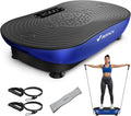 MERACH Vibration Plate Exercise Machine, Vibrating Platform for Lymphatic Drainage Weight Loss Muscle Activation, Full Body Home Exercise Equipment with LED Touch Screen Bluetooth Pull Cord