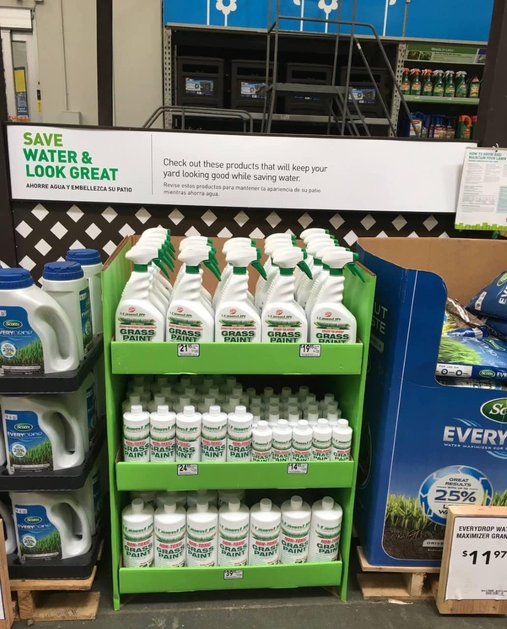 Grass Painting Kit- Includes Professional 1 Gallon Sprayer & 64oz. (Gren) Ultra Concentrated Grass Paint Bottle = up to 5 Gallons Usable Product & Covers *up to 2000 Sq Ft. *Coverage Depends