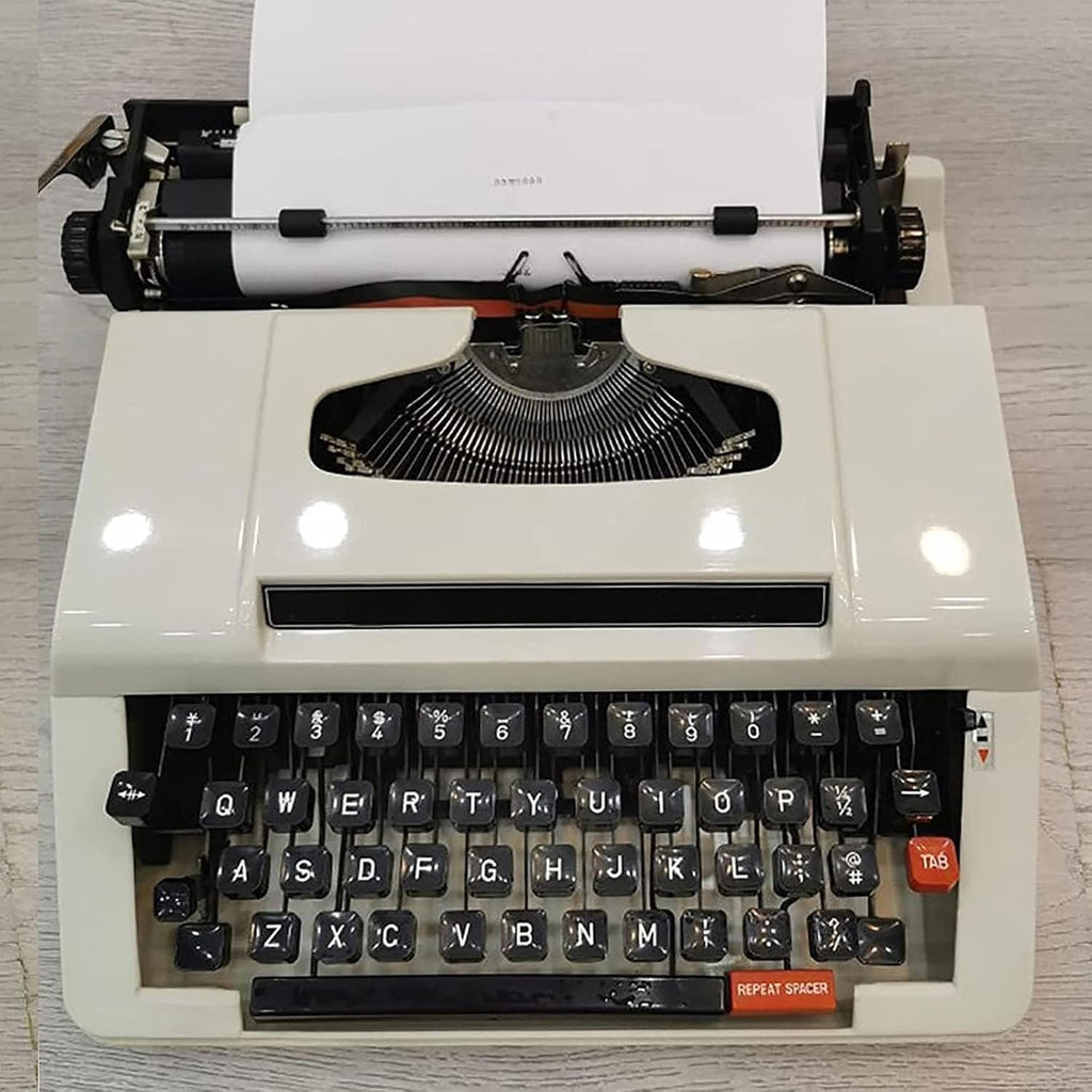 Portable Manual Typewriter, Classic Retro Fashioned Machinery Typewriter, Perfect Writer's Literary Gift,for Notes Or Letters, Creative Writing-Includes Ribbon Set
