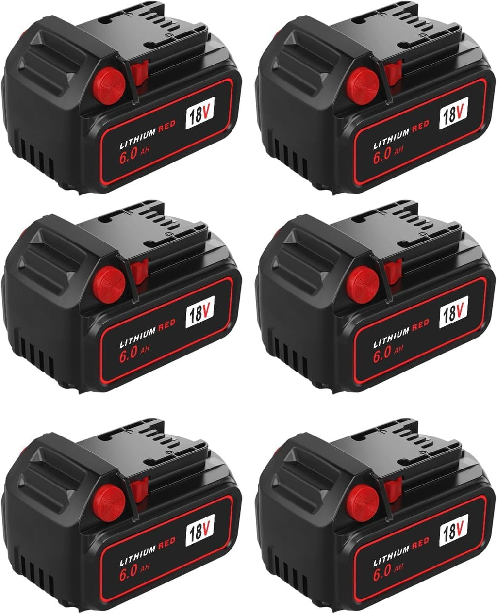 18v Battery Replacement for Milwaukee M18 Battery,6.0Ah High-Capacity Batteries Compaitble with Milwaukee Tools and Charger,2024 Version/New Patented (6Pack)