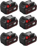 18v Battery Replacement for Milwaukee M18 Battery,6.0Ah High-Capacity Batteries Compaitble with Milwaukee Tools and Charger,2024 Version/New Patented (6Pack)