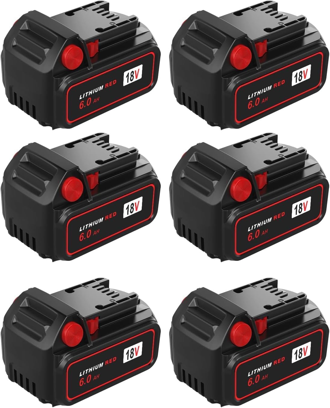 18v Battery Replacement for Milwaukee M18 Battery,6.0Ah High-Capacity Batteries Compaitble with Milwaukee Tools and Charger,2024 Version/New Patented (6Pack)
