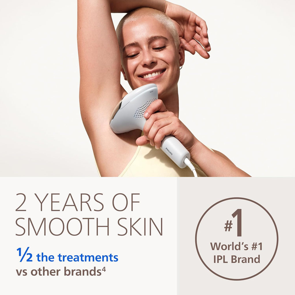 Philips Lumea IPL — Salon-Like Laser Hair Removal for Women, Permanent Hair Reduction Device At Home for Face & Body — Safe & Painless for Face, Bikini, Body, 5 Settings & Skin Sensors, BRI984/03