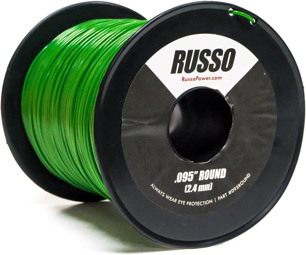 RUSSO 6 Pack 095 Round 5lb Commercial String Trimmer Line Compatible with Echo Stihl RedMax Trimmers
