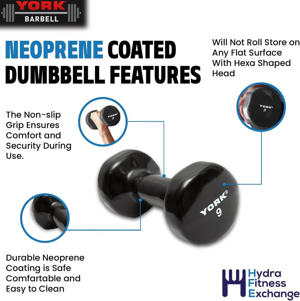 Vinyl Coated Fitbell Dumbbell (1LB to 15LB, Pack of 1, 2, 4) | Durable Anti-Roll Anti-Slip, Multi-Color | Ideal for Arm Rows Squats Chest Presses Bicep Curls Walking Jogging & Yoga