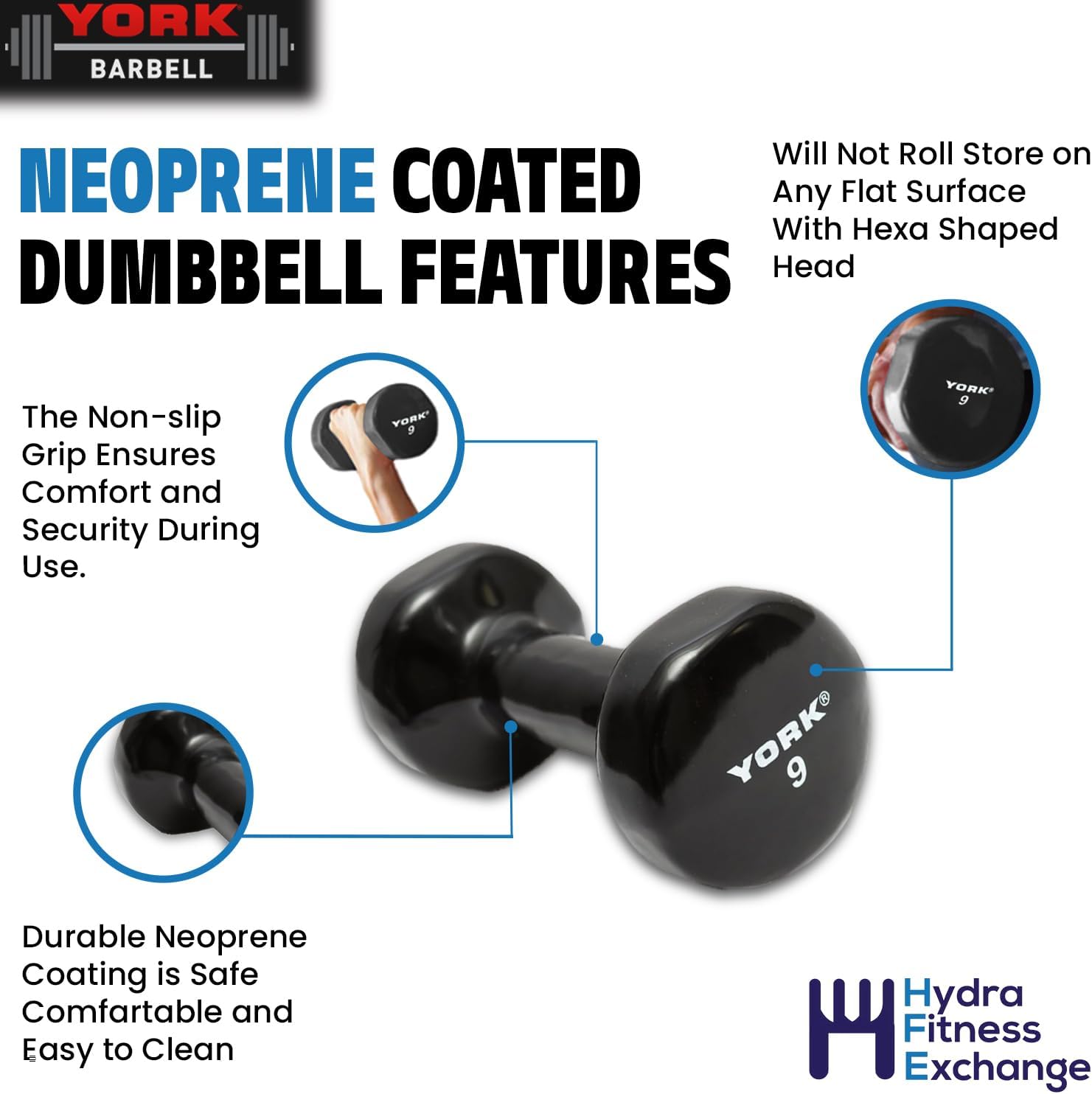Vinyl Coated Fitbell Dumbbell (1LB to 15LB, Pack of 1, 2, 4) | Durable Anti-Roll Anti-Slip, Multi-Color | Ideal for Arm Rows Squats Chest Presses Bicep Curls Walking Jogging & Yoga
