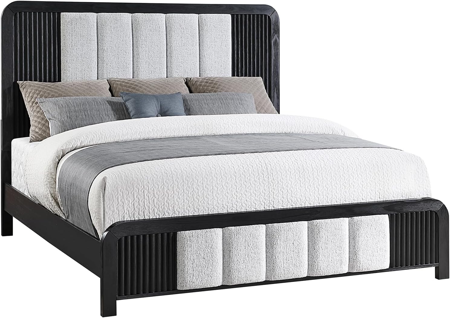 Black and White 5PC King Bedroom Set with Cooler