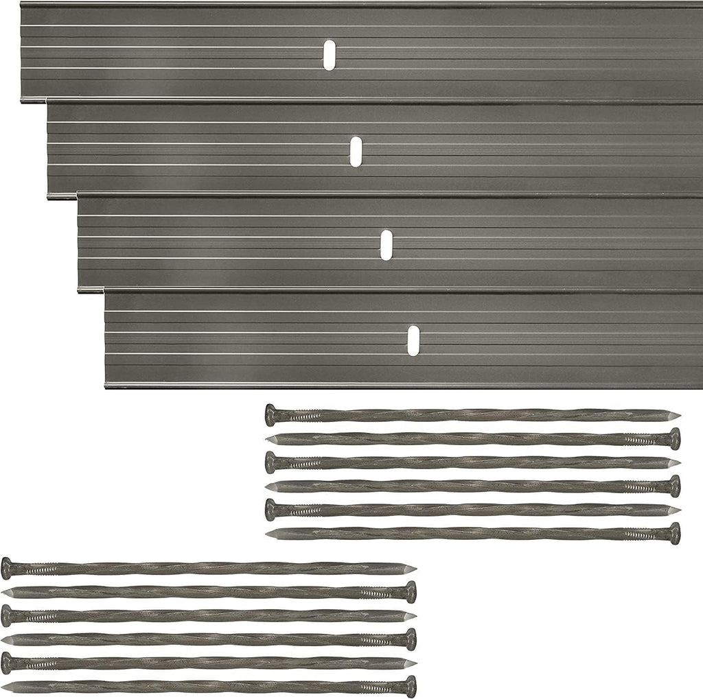 Dreamscape E-Z Edge Aluminum Landscape Edging - 12 Strips, 6ft Each (72ft Total), Bronze - Professional Quality Landscaping Border, Metal Divider for Lawn, Garden, Flowerbed…