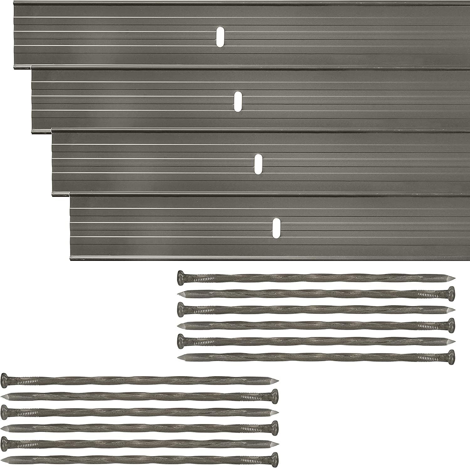 Dreamscape E-Z Edge Aluminum Landscape Edging - 12 Strips, 6ft Each (72ft Total), Bronze - Professional Quality Landscaping Border, Metal Divider for Lawn, Garden, Flowerbed…