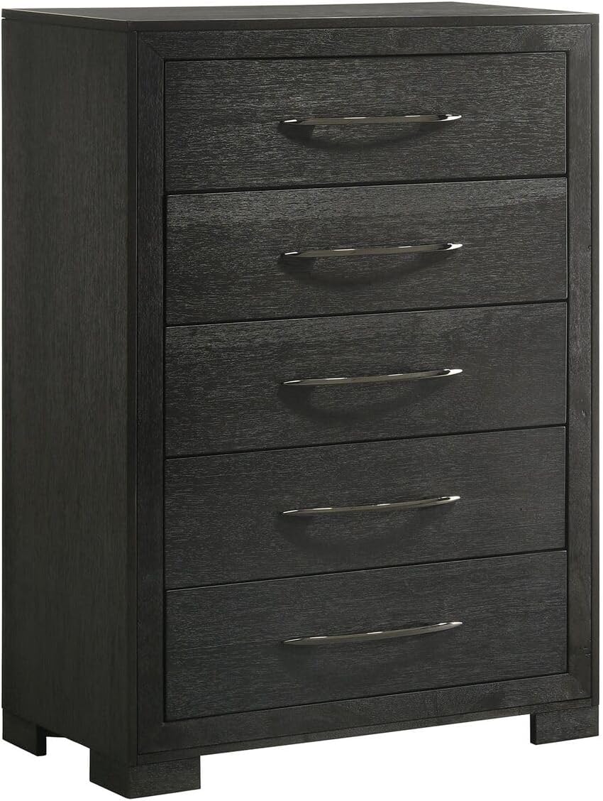 Picket House Furnishings Kenn King Panel 5PC Bedroom Set in Black