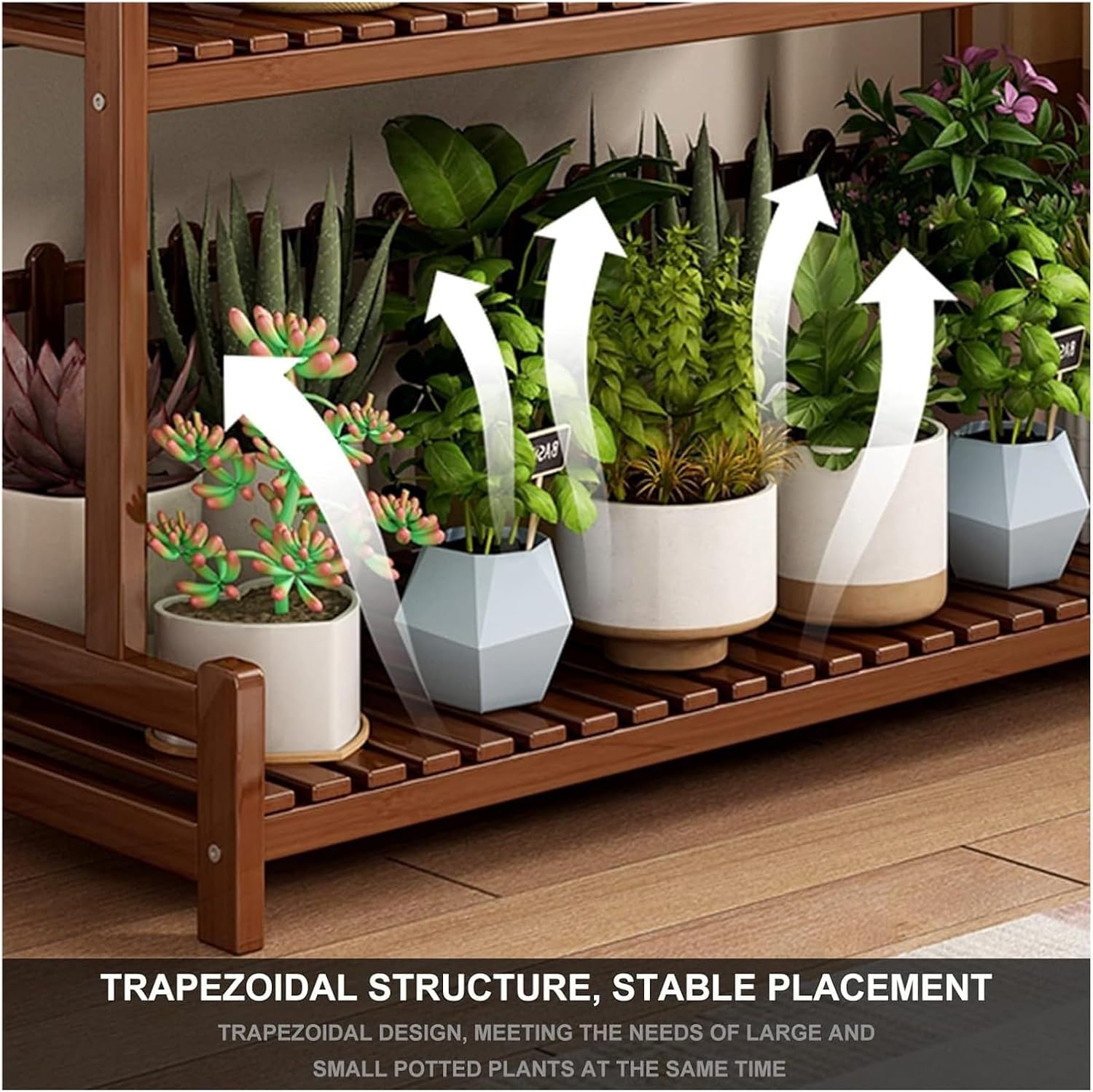 Potting Bench Table,Garden Potting Table, Plant Stand Tall Plant Stand for Indoor Plants Multi-Tier Planter Pot Holder Flower Stand Outdoor Corner Plant Shelf Flower Stands for Living Room Balcony and