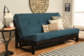KODIAK FURNITURE Aspen Futon Set with Reclaim Mocha Finish, Suede Navy