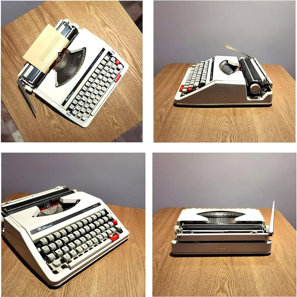 Classic Manual Typewriter, Traditional Portable Vintage Typewriter Deeply Restored by Craftsmen, Manual Typewriter for Writing, Literary Retro Collection Gift, Easy to Use Machinery Typewriter,Black