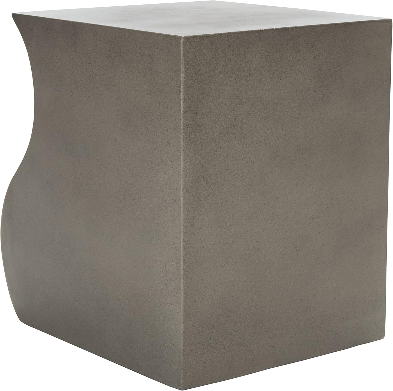 SAFAVIEH Outdoor Collection Mazza Modern Dark Grey Concrete Accent Table (Fully Assembled)