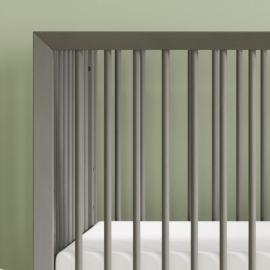 Child Craft Cranbrook Design 4-in-1 Convertible Baby Crib Nursery Furniture Set, Baby Bed and 6 Drawers Double Dresser, for Babies, Toddlers and Kids Bedroom (2 Piece - Lunar Gray)