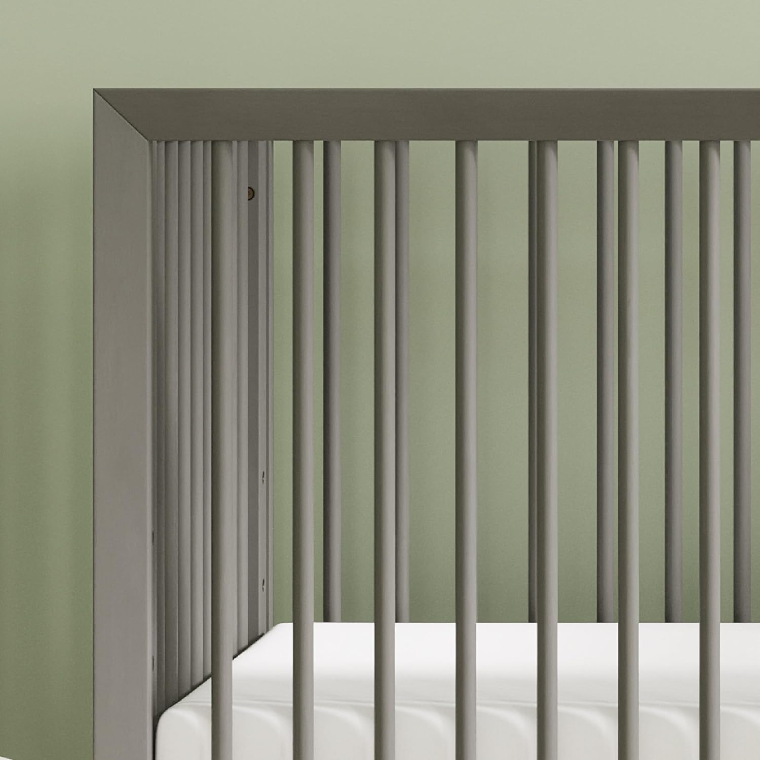 Child Craft Cranbrook Design 4-in-1 Convertible Baby Crib Nursery Furniture Set, Baby Bed and 6 Drawers Double Dresser, for Babies, Toddlers and Kids Bedroom (2 Piece - Lunar Gray)