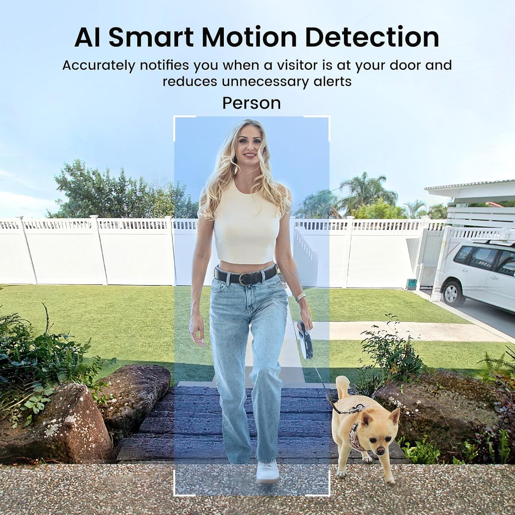 aosu T2 Ultra 4K Solar Outdoor Wireless Security Camera + 2k Wireless Doorbell Camera with Chime No Subscription Fees