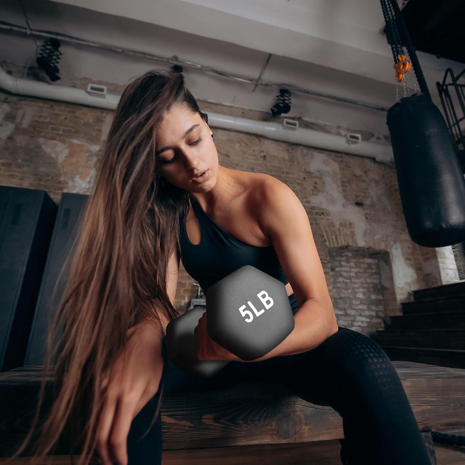 BalanceFrom Neoprene Coated Iron Dumbbell Hex Weights Set with Stand – Color-Coded or Black Options with Non-Slip Grip for Strength Training, Resistance Workouts, and Home Gym Fitness