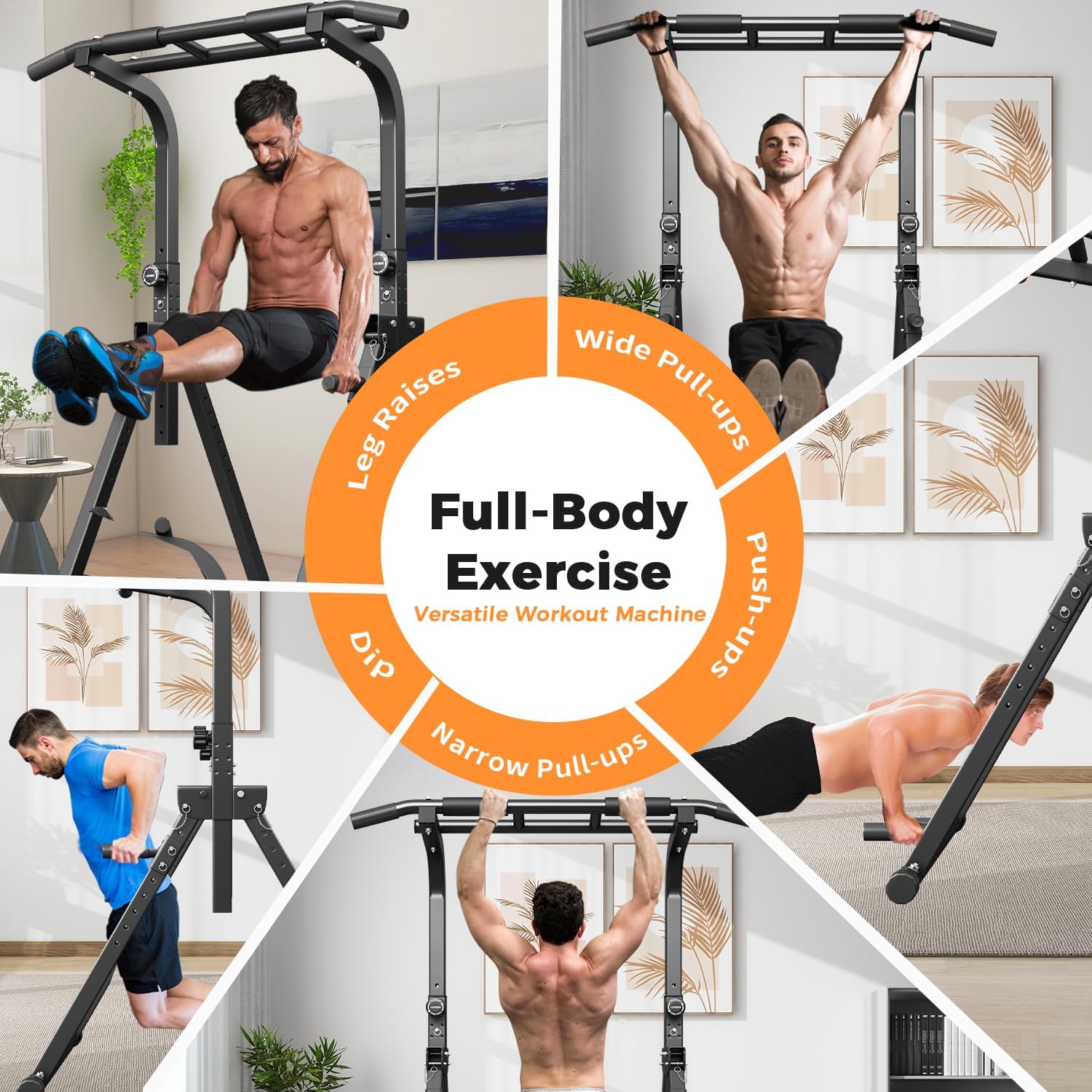 ZENOVA Pull Up Bar, Multi-Function Pull Up Dip Bar Station, Home Gym Workout Strength Training Equipment for Men Women Muscle Building