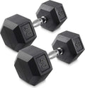 Philosophy Gym Rubber Coated Hex Dumbbell Hand Weights, Pairs