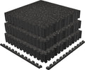 AIRHOP 0.56in Thick 72 Sq Ft Exercise Equipment Mats, 18 Tiles Upgraded Rubber Top with High Density EVA Foam, Large Interlocking Puzzle Gym Flooring for Home Gym, Heavy Weight Workout, 24 x 24in