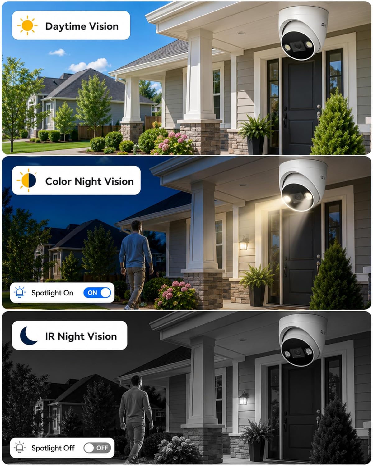 Swann AdvancedX™ Wired 5MP NVR Security System, 8 Channel, 4 Dome 3K Cameras, 1TB Storage, White, 24/7 Recording