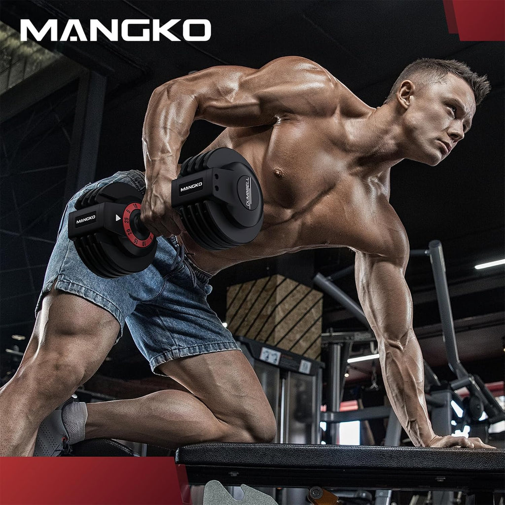 Mangko Adjustable Dumbbell Set 25LB Dumbbells Weight 5 in 1 Weight Dumbbell with Anti-Slip Nylon Handle, Suitable for Home Gym Exercise Equipment