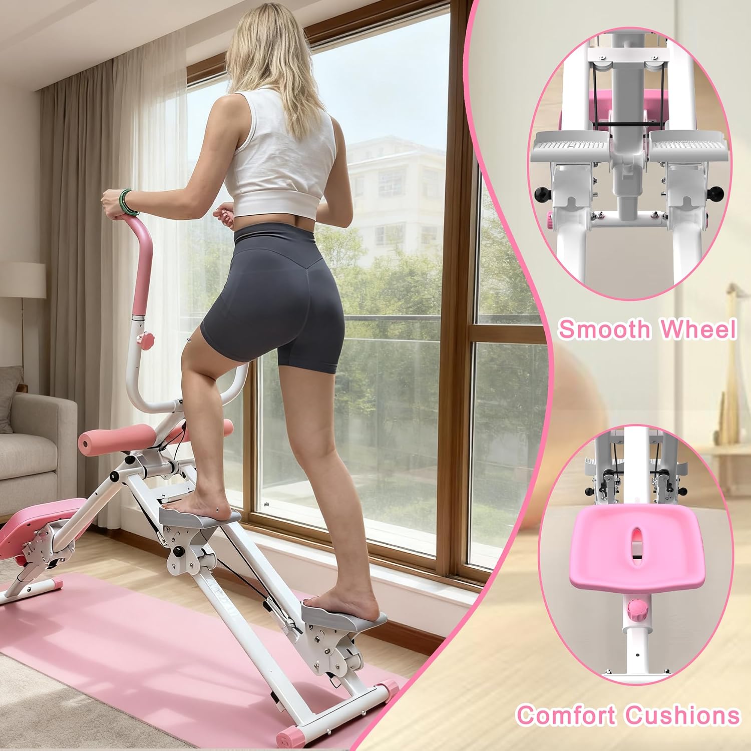 KINMAC 2 in 1 Stair Stepper & Ab Workout Machine - Multi-Function Trainer-Upgrade High-Efficiency Stairmaster & Ab Trainer Machine Full-Body Exercise Equipment for Home Gym Exercise