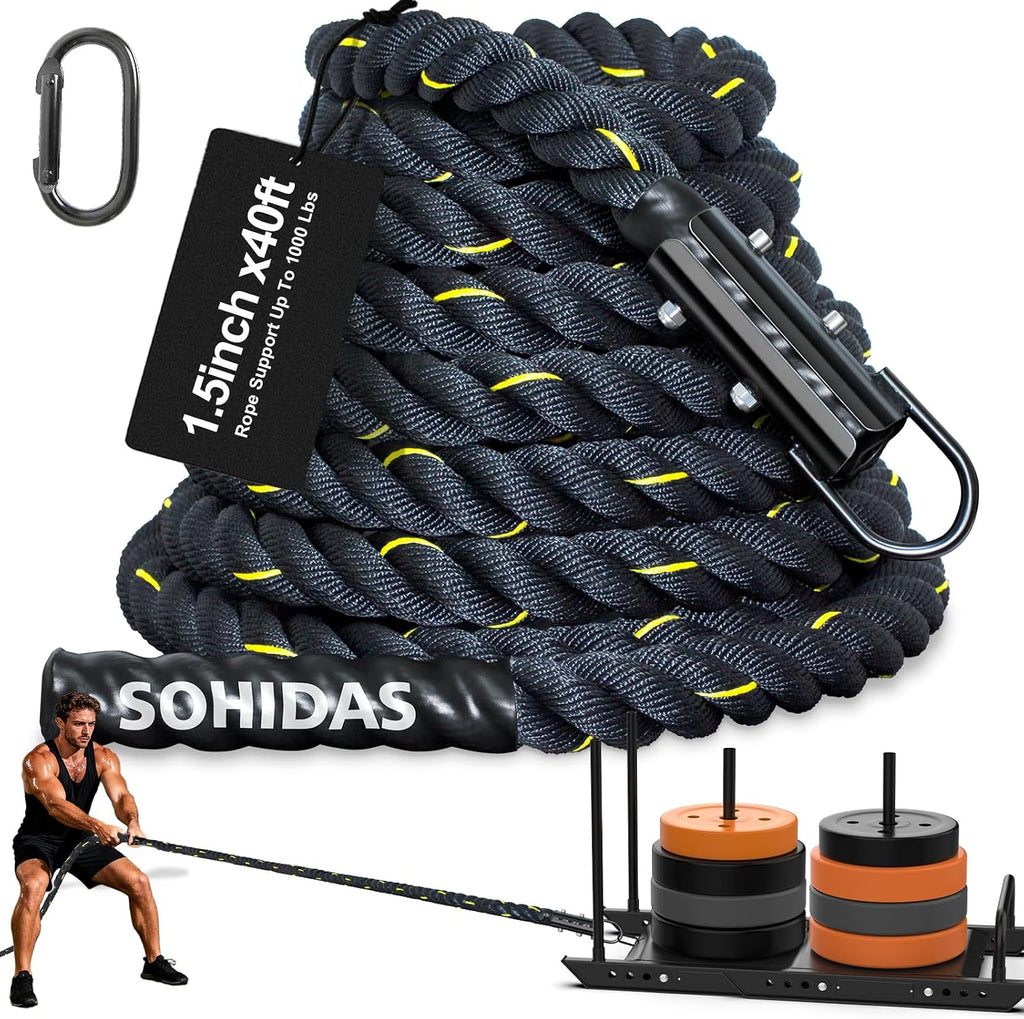 Weight Sled Rope Workout Sled Pulling Ropes, Sleds Push Gym Equipment Weight Sleds Pull Rope for Training Tire Pulling Workout Fitness Resistance Football Exercise Equipment for Men Women