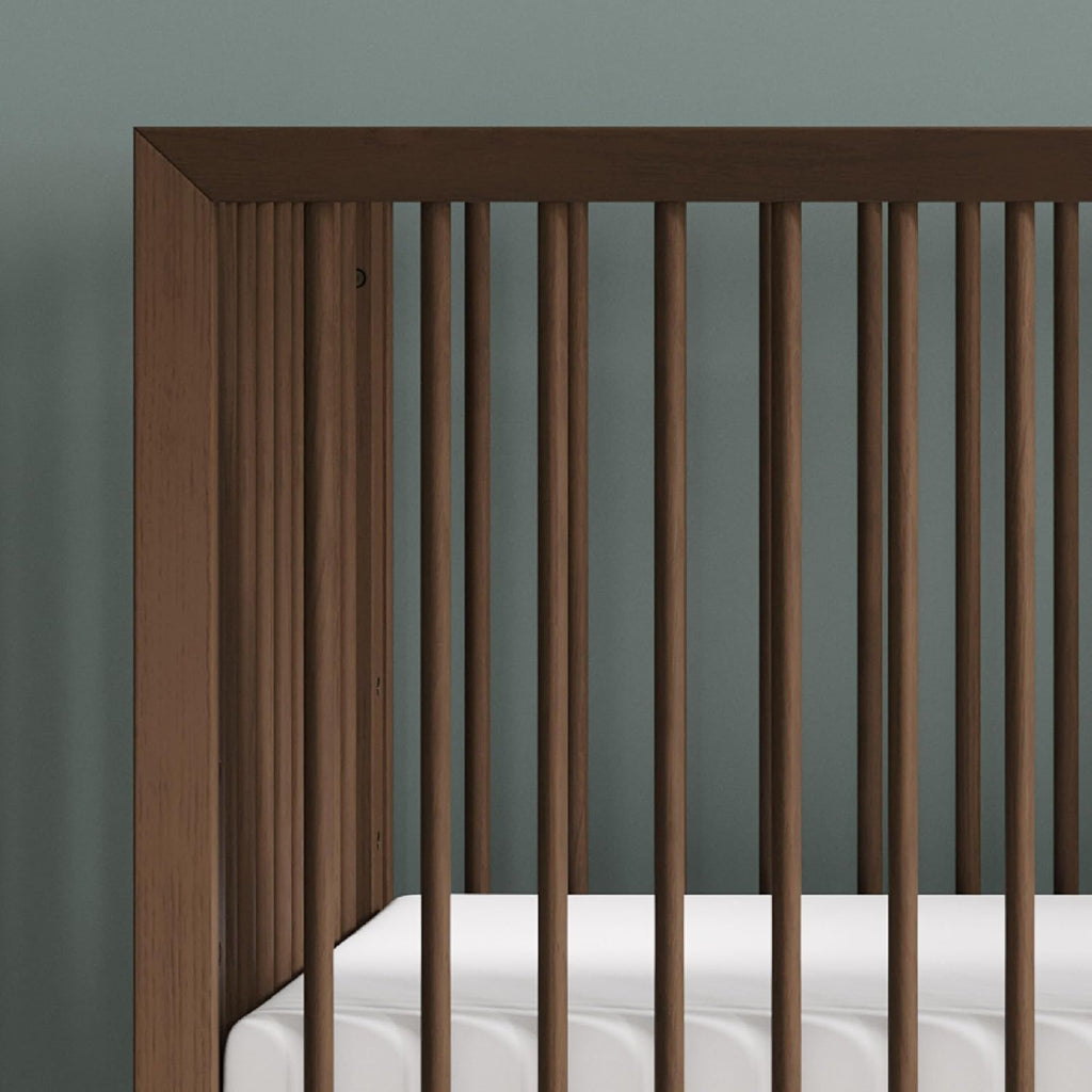 Child Craft Cranbrook Design 4-in-1 Convertible Baby Crib Nursery Furniture Set, Baby Bed and 6 Drawers Double Dresser, for Babies, Toddlers and Kids Bedroom (2 Piece - Toasted Chestnut)
