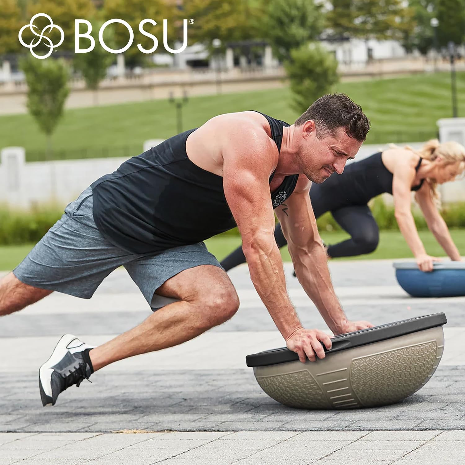 BOSU Nexgen Balance Trainer, Half-Ball Training Equipment, 65 cm Diameter, 300 lb Capacity - Burst-Resistant Stability Exercise Tool w/Non-Slip Base, Includes Hand Pump, Commercial-Grade