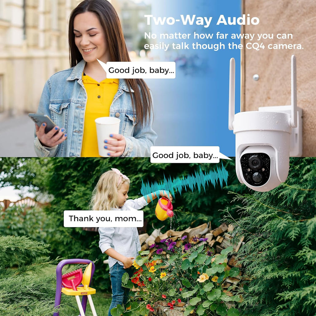 SOVMIKU Vicohome 2K AI Video Doorbell &Solar Security Camera Wireless Outdoor, Color Night Vision,Two Way Audio, Motion Detection, Easy to Setup,Audible Flashlight Siren 180 Days Care Plan