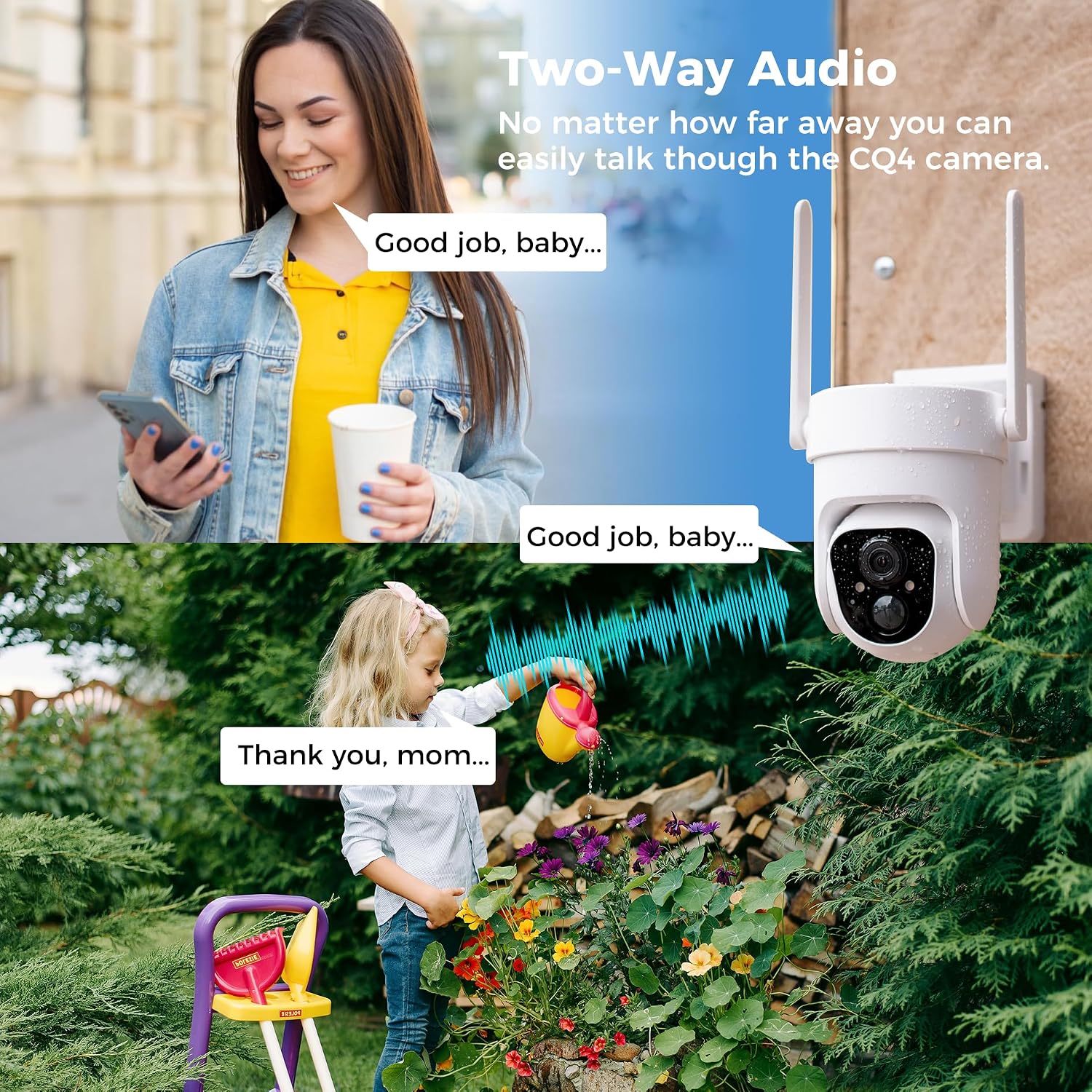 SOVMIKU Vicohome 2K AI Video Doorbell &Solar Security Camera Wireless Outdoor, Color Night Vision,Two Way Audio, Motion Detection, Easy to Setup,Audible Flashlight Siren 180 Days Care Plan