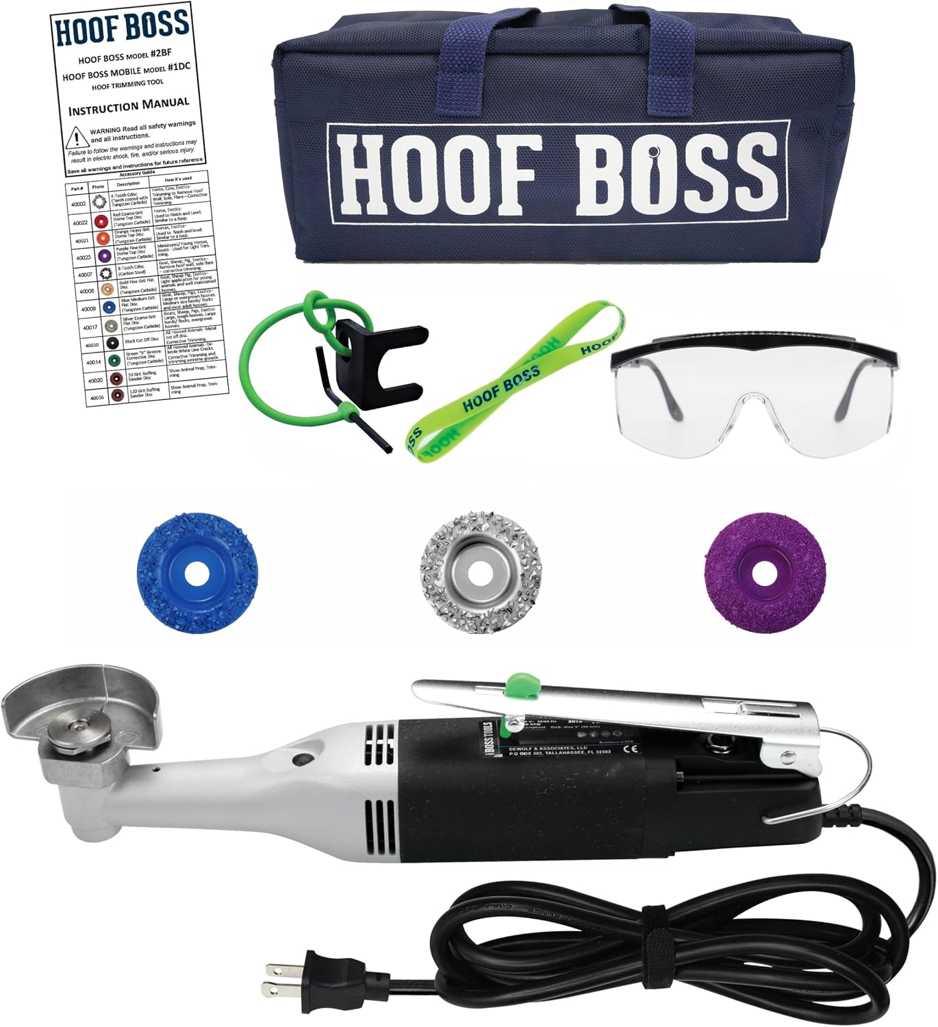 Goat Hoof Trimmers Basic Electric Set 110v - Goat Hooves Trimmer Tool Kit - Grinder Discs and Accessories Included